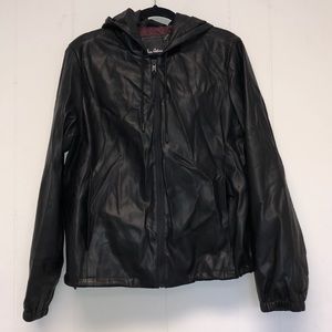 Sam Edelman Women Black Leather Jacket Size L